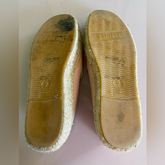 Light Pink Spanish Made Soludos Espadrille Slip on shoes - Picture 6 of 8